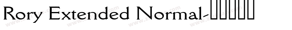 Rory Extended Normal字体转换